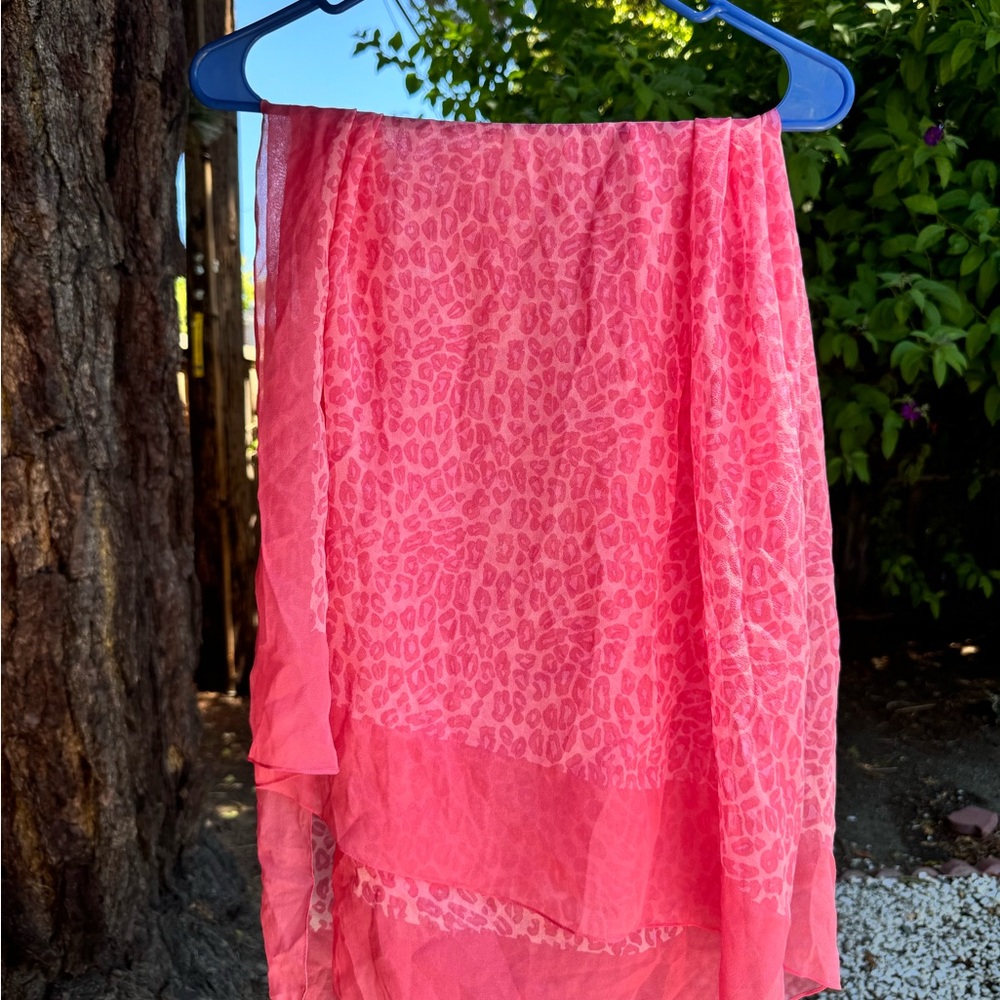 Joan Rivers Vibrant Pink Animal Print Scarf
